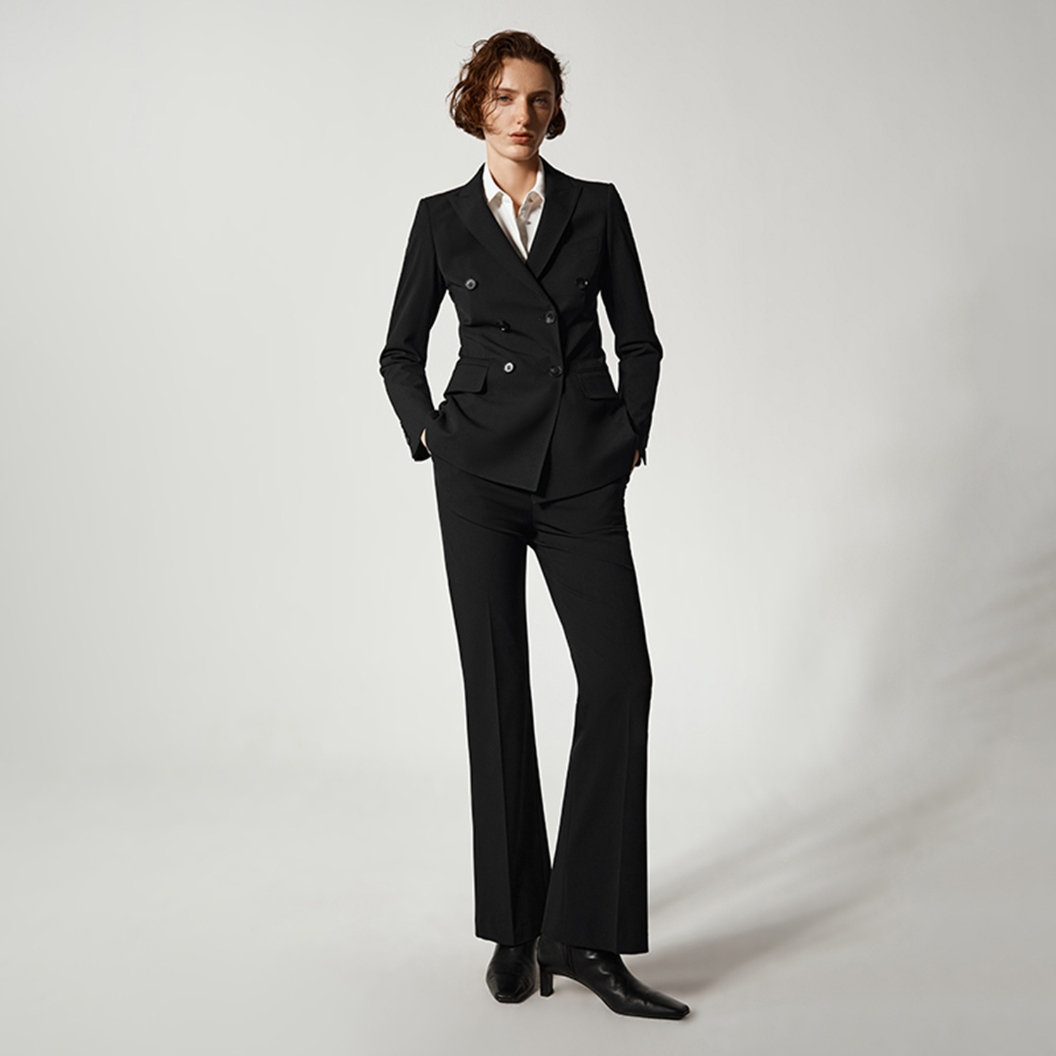 Double Breasted Blazer - Allingentle Kadın Pantolon Takım 2 Parça