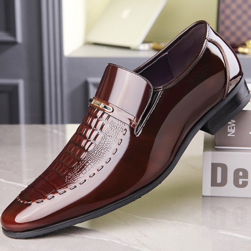 Patent Leather Oxford - Erkek Deri Ayakkabı Rugan erkek resmi