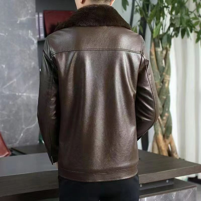 Men Formal Wear Design - Erkekler İçin Kışlık Deri Mont, Sıcak