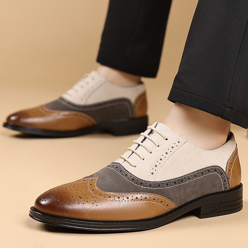 Men'S Luxury Formal Wear - Lüks Erkek Elbise Ayakkabıları Retro Brogue