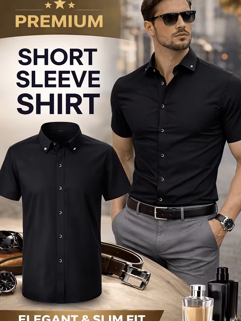 Erkek Kısa Kollu Gömlek Düşük  - Men Formal Wear Shirts incelemesi ve fiyatı