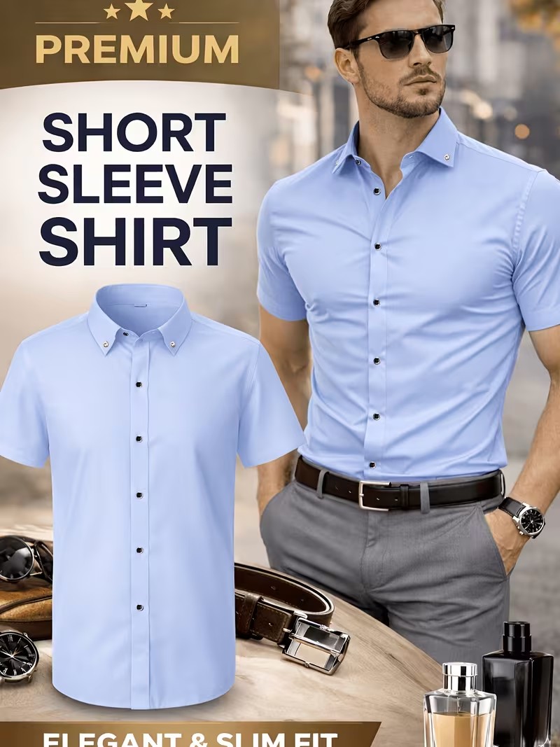 Erkek Kısa Kollu Gömlek Düşük  - Men Formal Wear Shirts incelemesi ve fiyatı