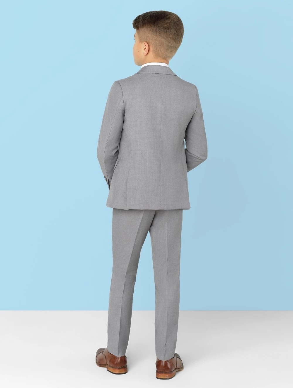 Açık Gri Çentikli Yaka Çocuk T - Formal Wear For Men Kids incelemesi ve fiyatı