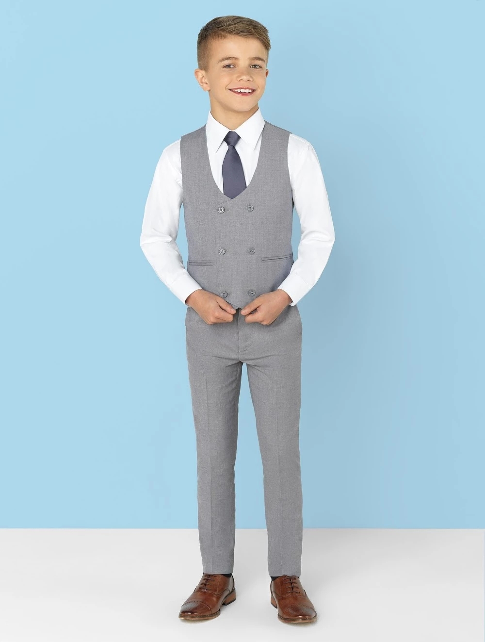 Açık Gri Çentikli Yaka Çocuk T - Formal Wear For Men Kids incelemesi ve fiyatı