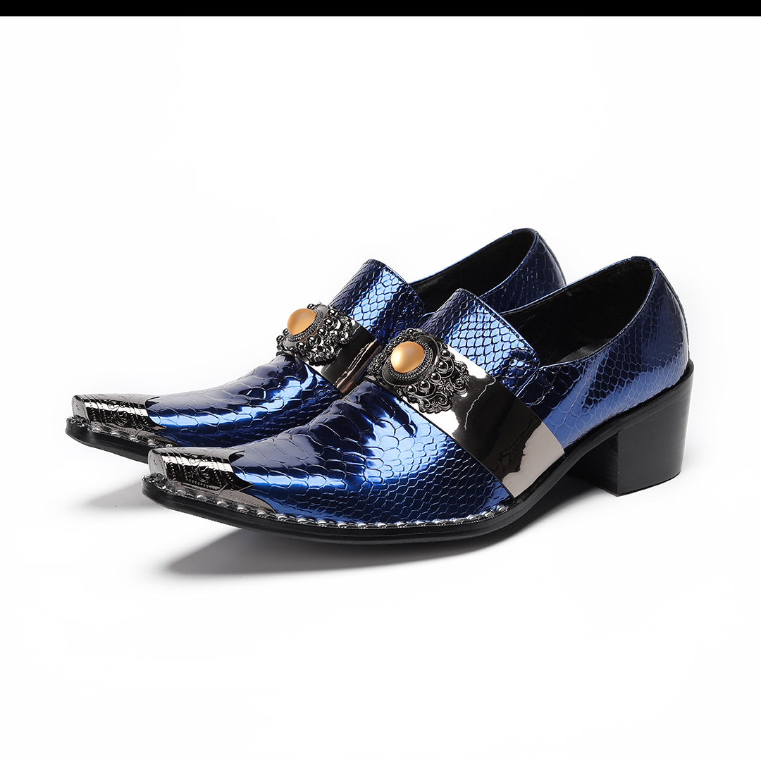 Lüks Mavi Metal Charm Sivri Bu - Men'S Luxury Formal Wear incelemesi ve fiyatı