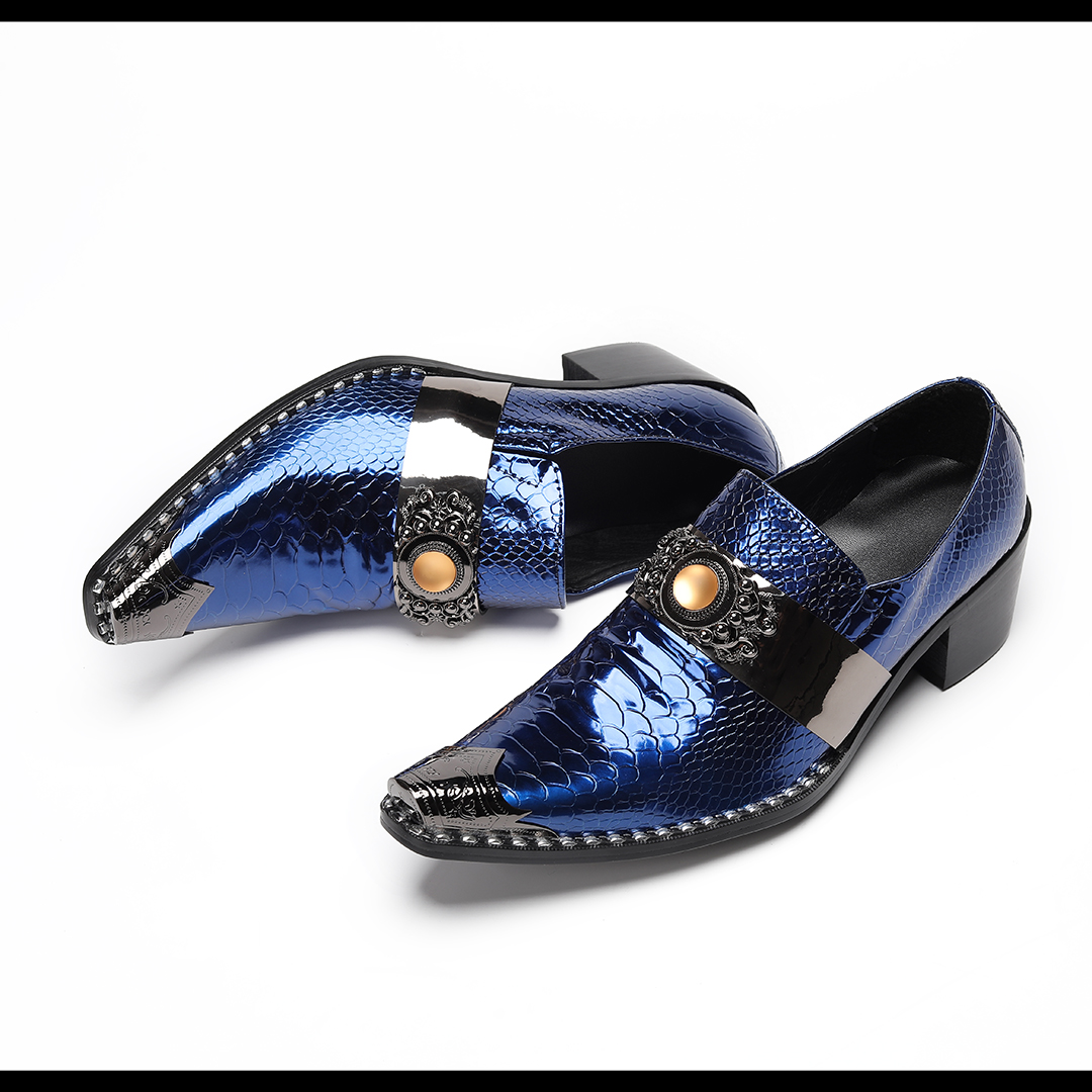 Lüks Mavi Metal Charm Sivri Bu - Men'S Luxury Formal Wear incelemesi ve fiyatı