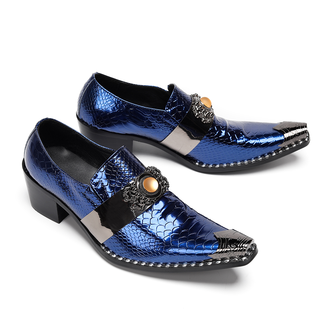 Lüks Mavi Metal Charm Sivri Bu - Men'S Luxury Formal Wear incelemesi ve fiyatı