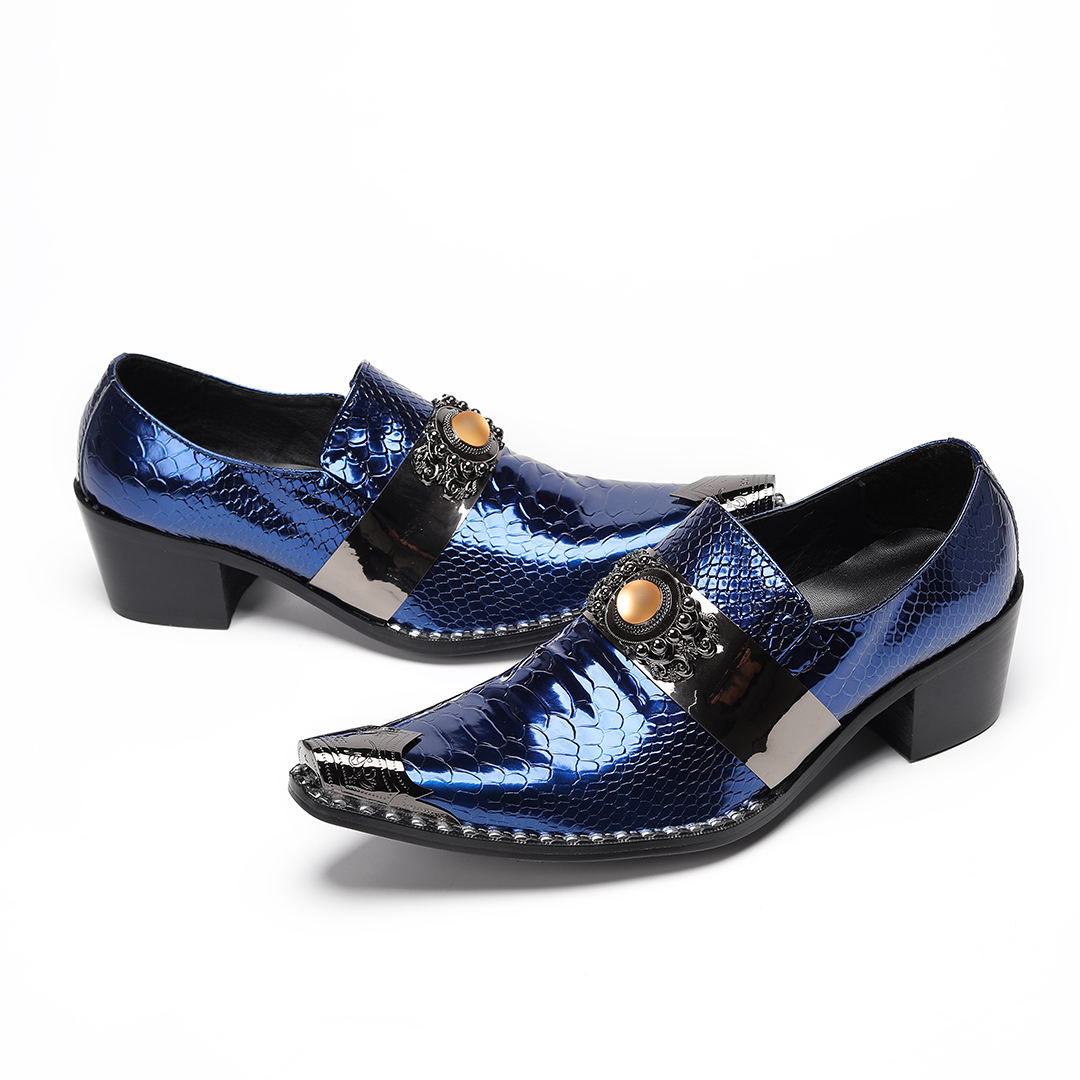 Lüks Mavi Metal Charm Sivri Bu - Men'S Luxury Formal Wear incelemesi ve fiyatı