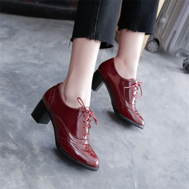 İngiliz kadın oxfordlar mavi k - Patent Leather Oxford incelemesi ve fiyatı