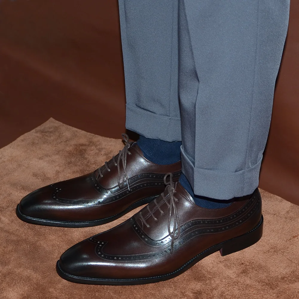 Lüks Erkek Kanat Ucu Oxford El - Men'S Luxury Formal Wear incelemesi ve fiyatı